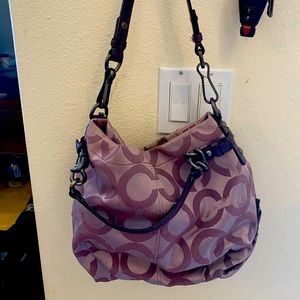 Purple Coach purse